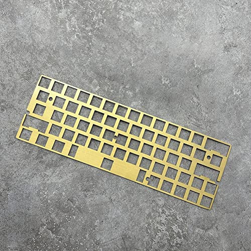 DucKey Placa De Posicionamiento, PC/FR4/POM/Carbon Fiber/Latón Placa De Montaje PCB para Teclado Mecánico 60% GH60 (Color : Brass, Size : PCB-Mount)