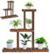 Pflanzenständer mit 3 Ebenen aus Tannenholz, Pflanzenständer, Aufsteller, vertikaler Blumentopf, Mehrzweckregal für Innen- und Außenbereich, für Garten, Balkon, Haus, 81 x 25 x 75 cm