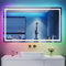 Dripex Badspiegel mit Beleuchtung Led Spiegel mit RGB LED Streifen, Farbwechsel, Touch-Schalter, Dimmbar Badezimmerspiegel, Beschlagfrei 60 x 100 cm