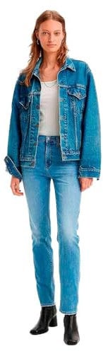 Levi's Femme Jeans 724 High Rise Straight, Cool I Am in Paradis, 27W / 32L