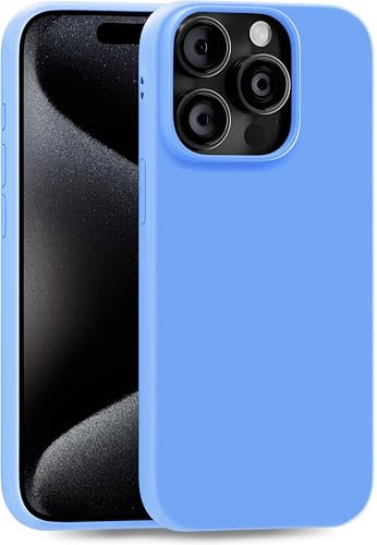 MyGadget Cover per iPhone 15 Pro - Custodia Protettiva in Silicone Morbido – Case TPU Flessibile - Ultra Protezione Antiurto & Antigraffio - Blu chiaro