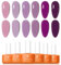 Tonitu G Gel Nail Polish Set 6 Colors Gel Polish Kit, Light Pink Strawberry Lavender Violet Lilac Plum Nail Art Design Soak Off LED at Manicure DIY Home Salon Gifts for Women Girls