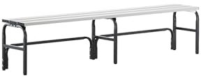 Sypro | Umkleidebank aus Edelstahl | HxT 450 x 350 mm | Länge 1500 mm | anthrazit