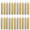 MIJOMA Set Festliche Baumkerzen, Weihnachtskerzen, Pyramidenkerzen, Christbaumkerzen aus Wachs für Weihnachtsbaum, Geburtstagsfeiern und Torten, Lange Brenndauer, Ø11x105 mm (22, Gold Metallic)