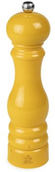 PEUGEOT - Paris u'Select Salt Mill 22 cm - ParisRama Collection - 6 Pre-Defined Grinding Settings - PEFC Certified Wood - Made in France - Saffron Yellow Lacquered Colour