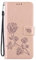 Dedux Portafoglio Custodia per Motorola Moto G84 5G, Cover Custodia Foglia di Rosa in Rilievo [Funzione Stand] [Slot Cart] [Chiusura Magnetica]. Oro Rosa