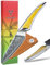 SANMUZUO Coltello da Spelucchino da 9CM, coltello da cucina in acciaio damasco giapponese VG-10, coltello da frutta ultra affilato con impugnatura a codolo intero in resina Giallo, serie LA-S9