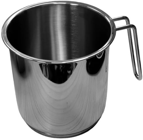 Bollilatte a induzione cm 14 bollitore acqua per tisane tè uova con manico acciaio 18/10 triplo fondo gas elettrico stoviglia cottura alta qualita'