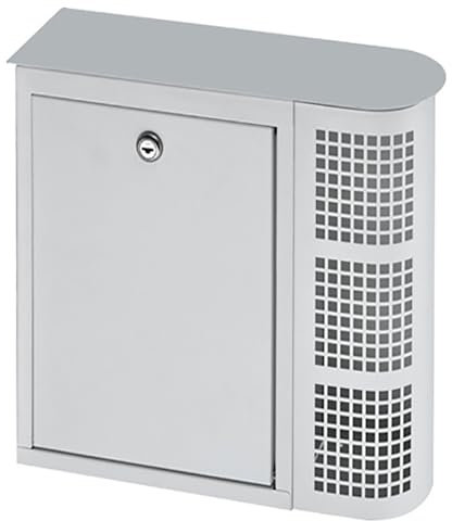 jwfxiaodige Metall-paketbox zur Wandmontage, Praktische Große Postbox für den Außenbereich, Sicherer Schlüsselkasten mit Schließzylinder,Rost- und Regenfestes Design, weiß(White)