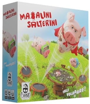 Cranio Creations - Salterini Schweinchen, die Schweine springen Da Gioia auf elastischen Teppichen, italienische Ausgabe