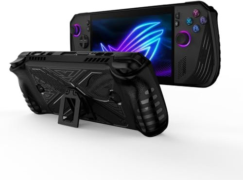 BeisDirect Coque de protection en TPU anti-rayures avec support pour console de jeu ASUS ROG ALLY X Grip (Noir)