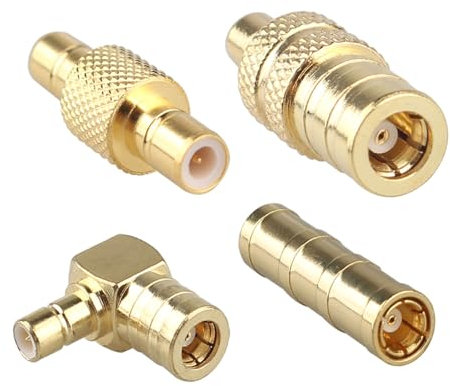 Futheda 4PCS DAB Kfz Antenne Adapter SMB Buchse zu Stecker Konverter RF Adapter Kompatibel mit DAB Autoradio JVC Radio Pioneer Clarion Kenwood Alpine Pure Clarion GPS Alle in-car System