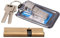 SkyjOy Serrure Porte Serrure à Cylindre 65 70 80 90 100 110 120 mm Cylindre AB Clé Antivol Entrée Serrure de Porte en Laiton Noyau allongé Clés étendues Cylindre Serrure(37.5-82.5)