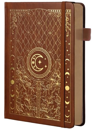 Bullet Dotted Journal Notizbuch, 160 g/m² dickes nummeriertes Papier, A5 Hardcover Dotted Grid Tagebuch für Frauen und Männer, Arbeiten, Schreiben, Bullet Journaling, Zeichnen