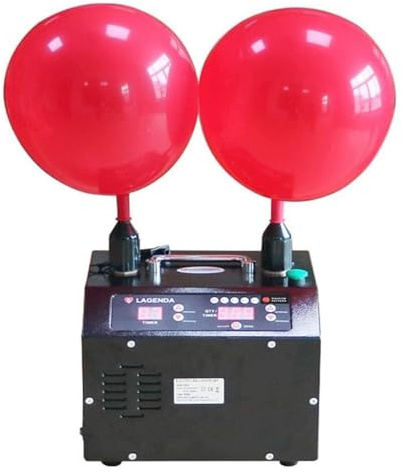 Electric Balloon Inflator, B322 V5.0 Dual Nozzles Electric Balloon Air Pump, 1400W Balloon Blower Pump with Digital Timer and Counter, Memory Function, Two Modes, Automatic and Press Inflation