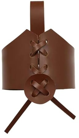 Braunes Leder-Trinkhorn-Halfter mit verstellbarem Riemen, Becherhalter, Bierkrug-Aufhänger, elegantes Becherhüllen-Zubehör