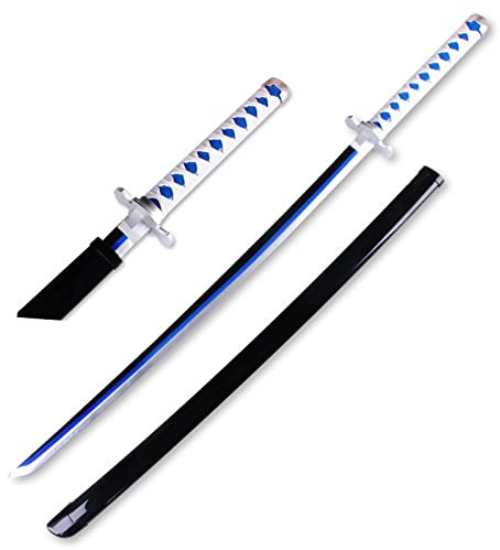 Épée de 41 pouces en bois Katana, accessoire d'épée, Katana japonais, fait à la main, fourreau d'épée en ABS, accessoire de couteau for les amoureux de l'anime, tueur de démons, accessoires de Cosplay