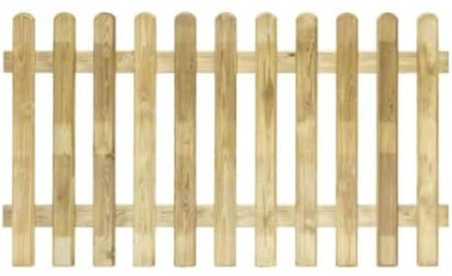 LoviStore Staccionata in Legno di Pino Naturale per Giardino, Recinzione Recinto Steccato a Doghe Impregnato in Autoclave, Divisorio Robusto e Resistente Alta Qualità (180x80 cm)
