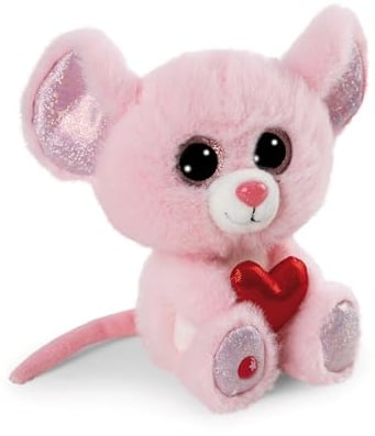 Kuscheltier GLUBSCHIS Maus Pinky Luv 15cm - pink - Weiches NICI Plüschtier – niedliches Stofftier zum Kuscheln & Spielen – tolle Geschenkidee für Kinder & Erwachsene | 62205