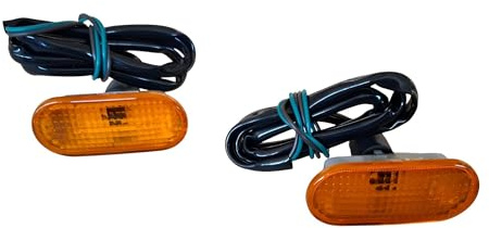 Seitenblinker Orange Oval Links+Rechts Set Kompatibel mit VW Passat 3B Golf 4 Bora Lupo T5 Sharan