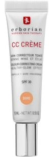 Erborian - CC Crème con Centella Asiática - Crema Facial Iluminadora de Alta Definición y Maquillaje - Protección Solar SPF 30 - Cosmética Coreana - Doré 15ml
