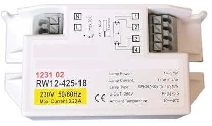 JASMKLX RW12-425-18 RW12-425-18A BEASUN 120V 230V 14-17W Ballasts GPH287-357T5 TUV16W(120V)