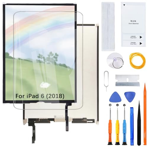 Écran d'affichage pour iPad 6 (2018) A1893 A1954 LCD Assemblée de remplacement avec kit (pas de numériseur tactile)