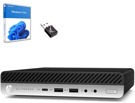 HP EliteDesk 800G Mini PC Intel i5 Business Office Multimedia Computer USB 3.0 | WLAN | Windows 11 Professional 64-Bit (800 G5 | 16GB RAM | 512GB SSD | W11 Pro)