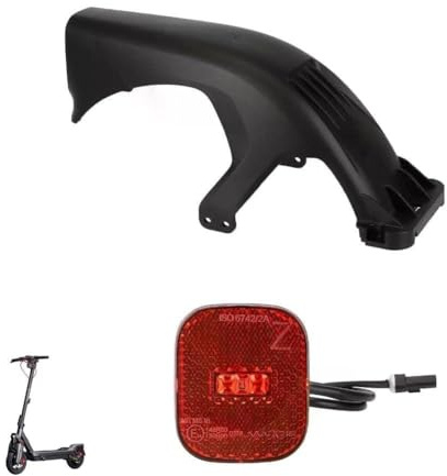 EaseSunny Hinterer Kotflügel Kotflügel für Ninebot Segway Max G3, ABS PC Spritzschutz mit Rücklicht, Schwarz Kickscooter Zubehör