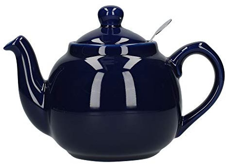 London Pottery Farmhouse Small Teapot with Infuser, Ceramic, Cobalt Blue, 2 Cup (600 ml)