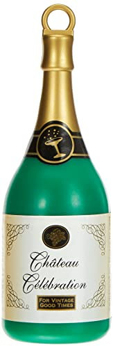 Amscan 11779 - Ballongewicht Sektflasche, 226 g, Höhe circa 13 cm, Folienballon, Heliumballon