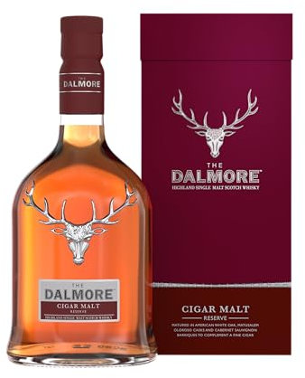 DALMORE - Cigar Malt Reserve - Whisky Single Malt - Origine : Ecosse/Highlands - Notes boisées et épicées - Triple maturation de plus de 15 ans - 44% Alcool - 70 cl