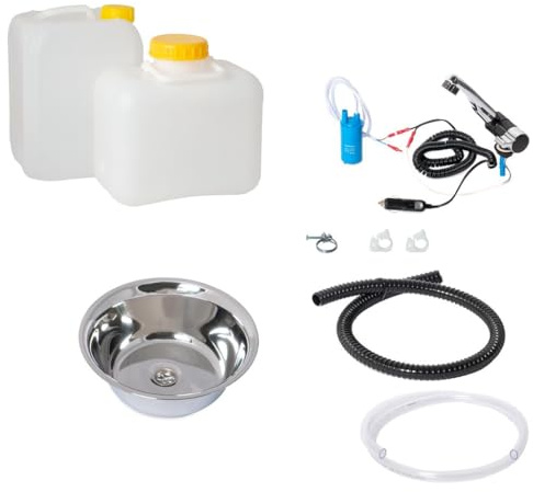 Wasseranlage Imbisswagen Verkaufsanhänger Campingküche Bausatz Spüle 24 cm London (ad-ideen)