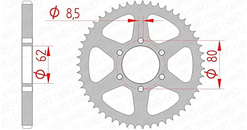 Stahl-Kettenrad AFAM 428-54Z (Silber)