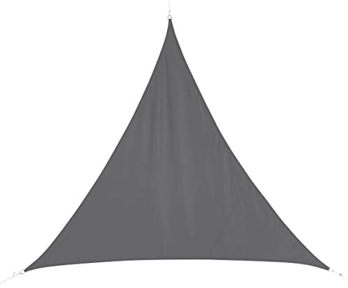 Sonnensegel, dreieckig, 5 x 5 x 5 m, aus wasserabweisendem Stoff, Farbe: Grau
