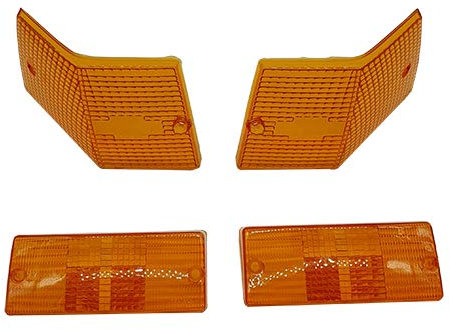 one By Camamoto Cod 77670018 Blinker vorne und hinten, Objektiv-Set, Orange, passend für Piaggio Vespa Px 125-150-200cc Arcobaleno | R.O. Ameise. 185976-185977 / Post 185978-185979