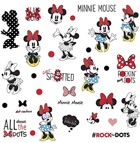 RoomMates Minnie Rocks The Dots Wandaufkleber