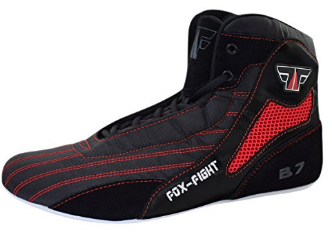 FOX-FIGHT Kampfsport Schuhe | für Damen und Herren | Atmungsaktiv Flexibel | Wildleder | Ringerschuhe | Athletik Fitnesschuhe Bodybuilding