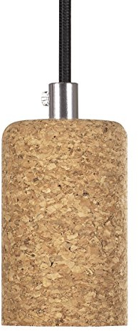 Smartwares IDE-60016 A++ to E, Kreative Pendelleuchte aus Kork, Retro Deckenleuchte für E27 Leuchtmittel, Beige, 9,5 x 9,5 x 13,5 cm