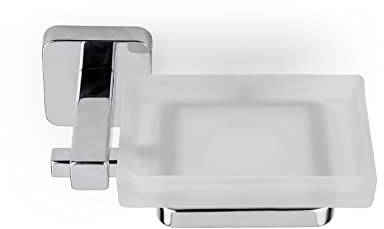 Croydex Camberwell Flexi-Fix Soap Dish, Screw or Glue