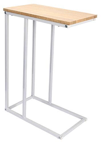 WOLTU End Table Side Table Coffee Table Light Oak for Coffee Laptop with Metal Frame Nightstand Table Beside Table TSG17hei