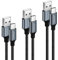 aceyoon Cavo USB C [3 Pezzi 50 cm +30 cm + 1m] Cavo USB Type-C 2.0 Rapida Ricarica & Trasmissione Dati Cavetto USB C Cavo USB Tipo C per Huawei Mate 20/10, P10/P20/P30