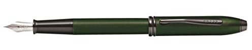 CROSS Townsend Matte Green PVD Micro-knurl - Medium Nib Fountain Pen
