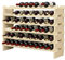 SDHYL Weinregal aus Massiv-Kiefernholz, Stand-Alone stapelbares Weinregal, Holz-Weinhalter, Weindisplayschränke,6 Ebenen, aufnehmen bis zu 60 Flaschen,WS002