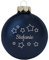 Deitert Weihnachtskugel mit Namen oder Wunschtext graviert, Ø 8cm, personalisierte Christbaumkugel aus Glas (glänzend), individueller Weihnachtsbaumschmuck mit Gravur, Sternen-Motiv, Blau