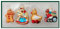 Krebs Glas Lauscha - Christbaumschmuck aus Glas - Mini Figuren Verschiedene Sorten - 4 Stück - kleine Glasfiguren (Spielzeug)