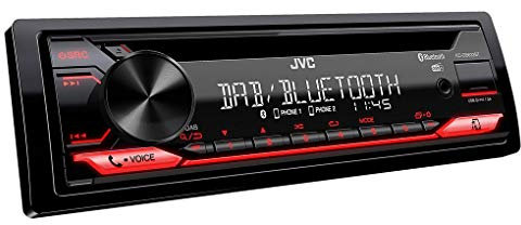 MEDIADOX 1-DIN Autoradio-Set inkl. Spannungswandler und Unterbaukonsole von JVC (KD-DB622BT) passend für LKW/Truck/Bus/24 Volt/24V