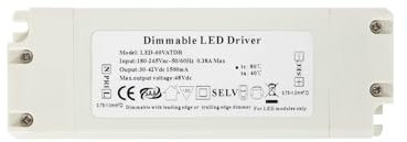 LEDKIA LIGHTING Treiber Dimmbar TRIAC 220-240V No Flicker Salida 30-42V 1500mA 65W $