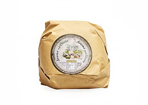 Pecorino curado en corteza de pistachos | Queso Pecorino | Típico de la Toscana | 500 gr | Producido con leche de oveja 100% italiana