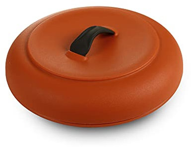 Dexas Microwavable XL Tortilla Warmer 9.5 Terra Cotta Color. Ideal for Tortillas, breads, Pancakes, pita Bread, Corn breads